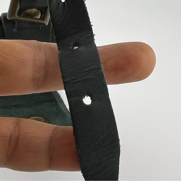 Tumi Hunter Green Leather Luggage ID Name Tag Vintage Accessories - Picture 14 of 16